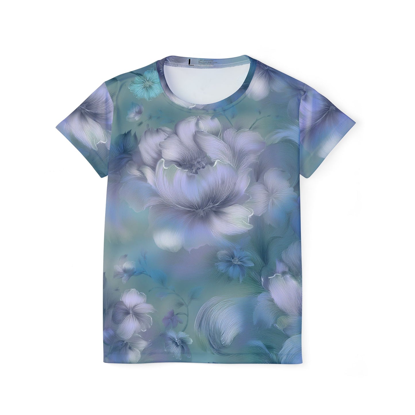 Women Poly T-Shirt with Floral Print