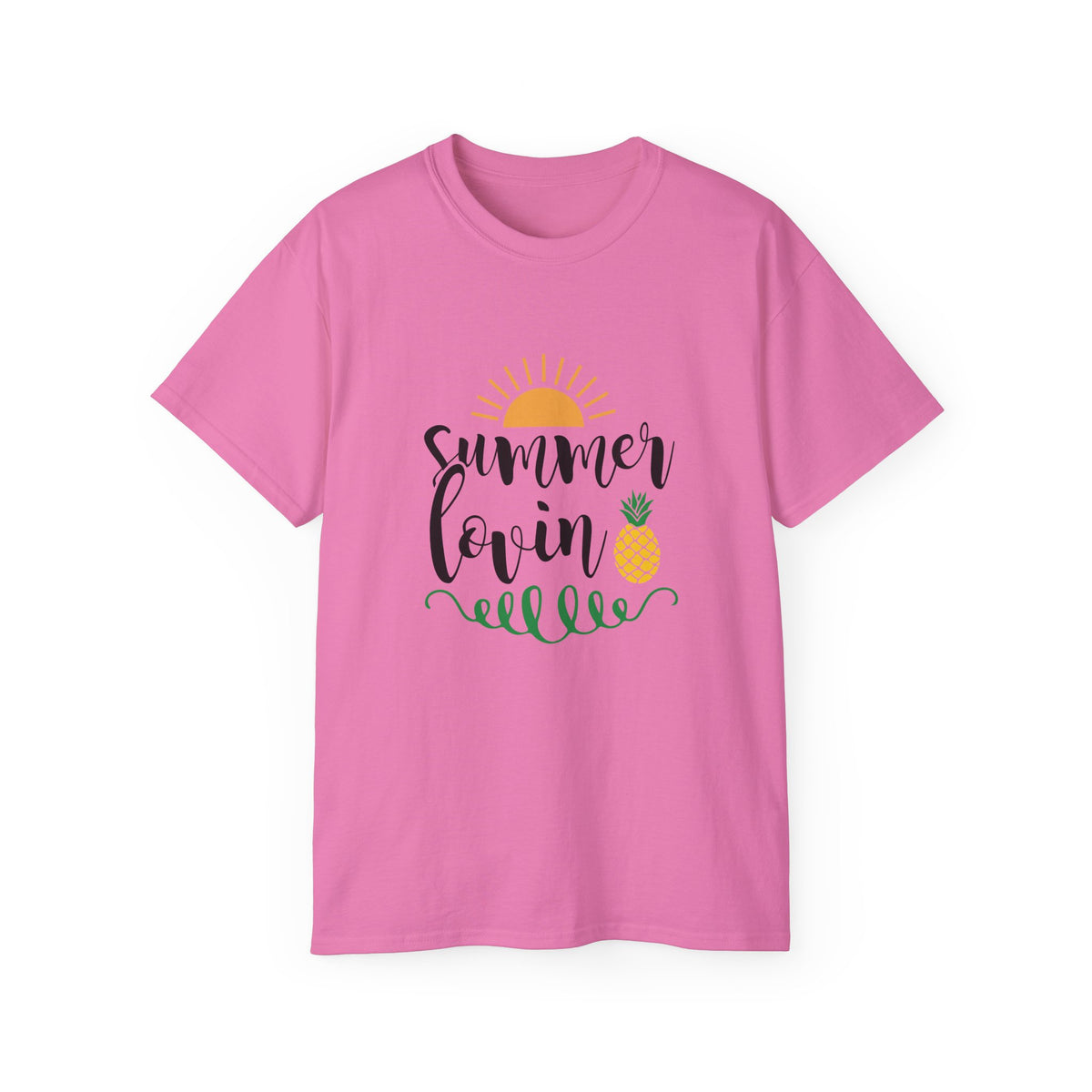 Summer Lovin sun and pineapple T-Shirt | beach vibes, tropical script