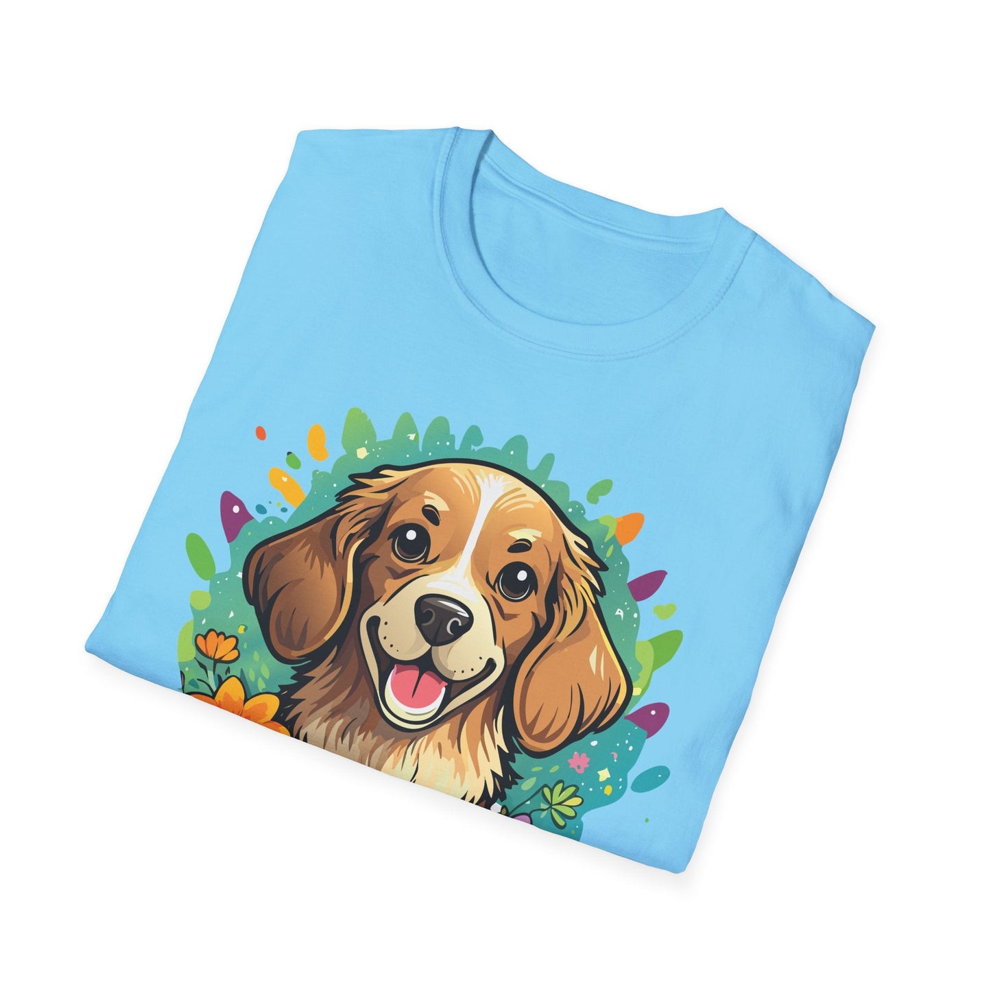 Dog Lover Unisex Animal Print T Shirt Cotton Tee Gildan Softstyle 64000