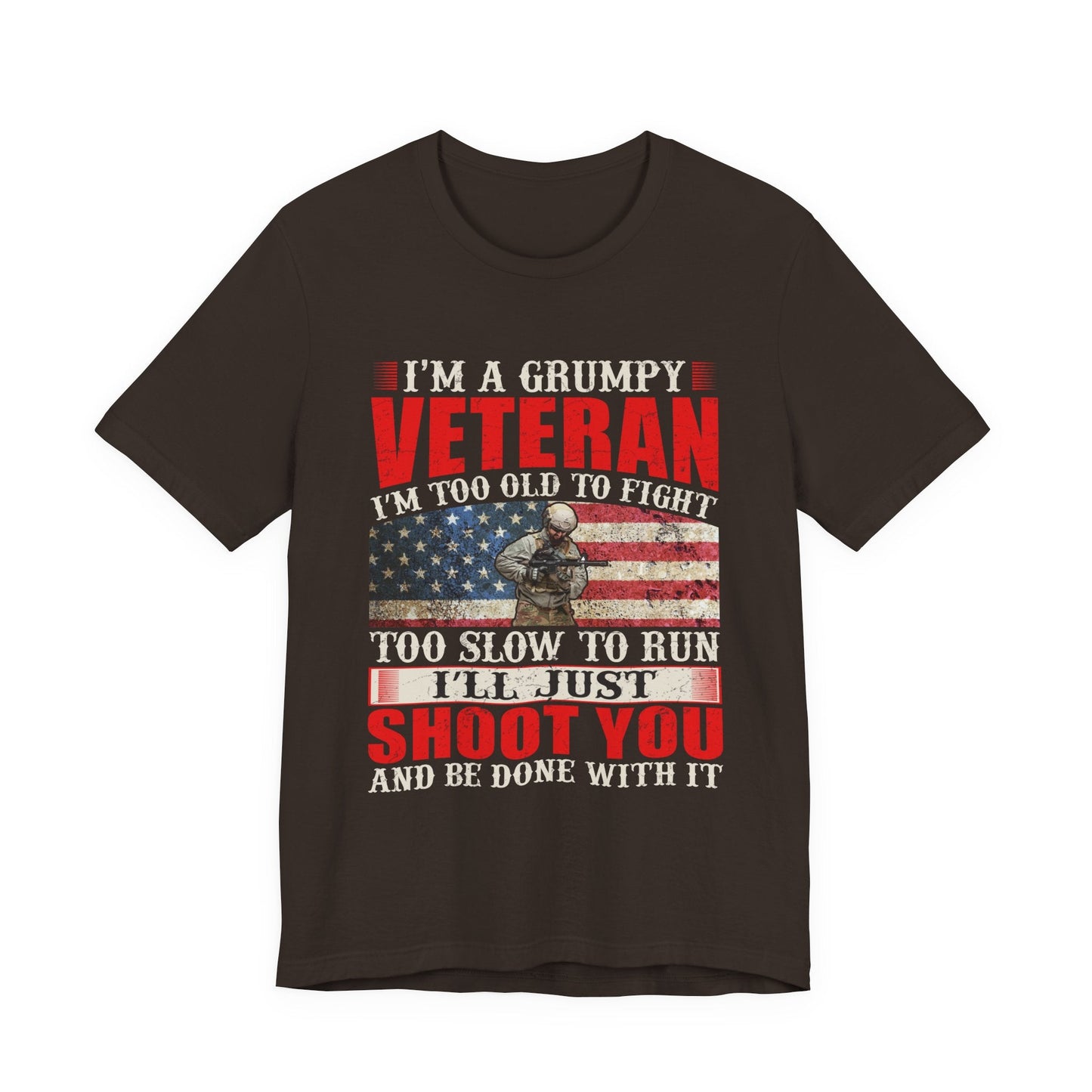 Army Veteran Patriotic Graphic Design Unisex Cotton T-Shirt v38