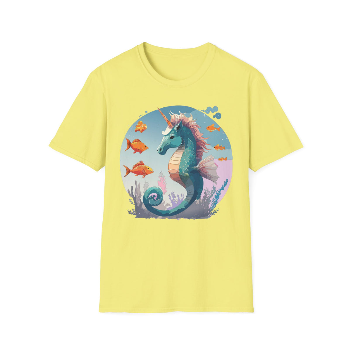 Sea Unicorn Seahorse T-Shirt | Nautical Mythical Creature Tee
