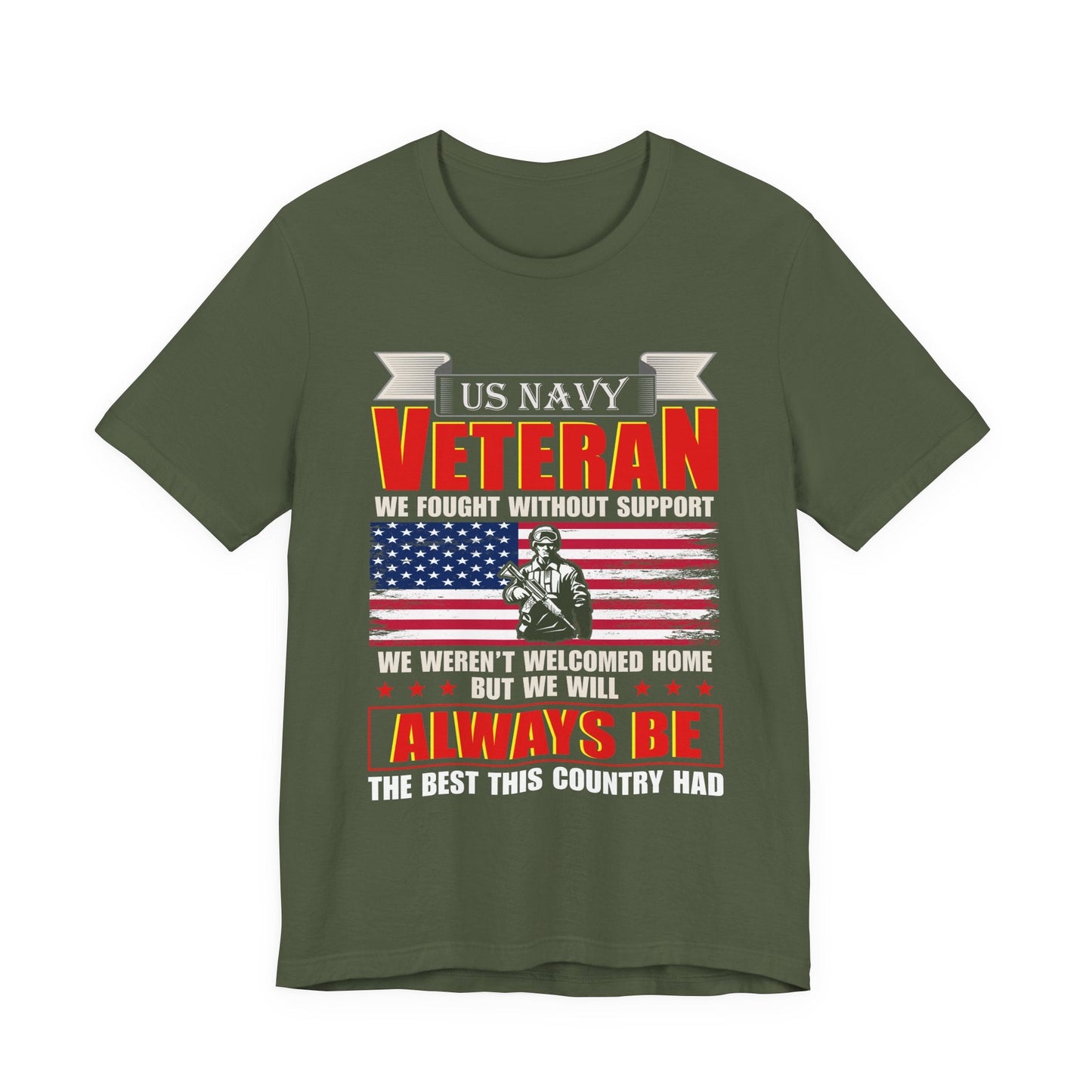Army Veteran Patriotic Graphic Design Unisex Cotton T-Shirt v42