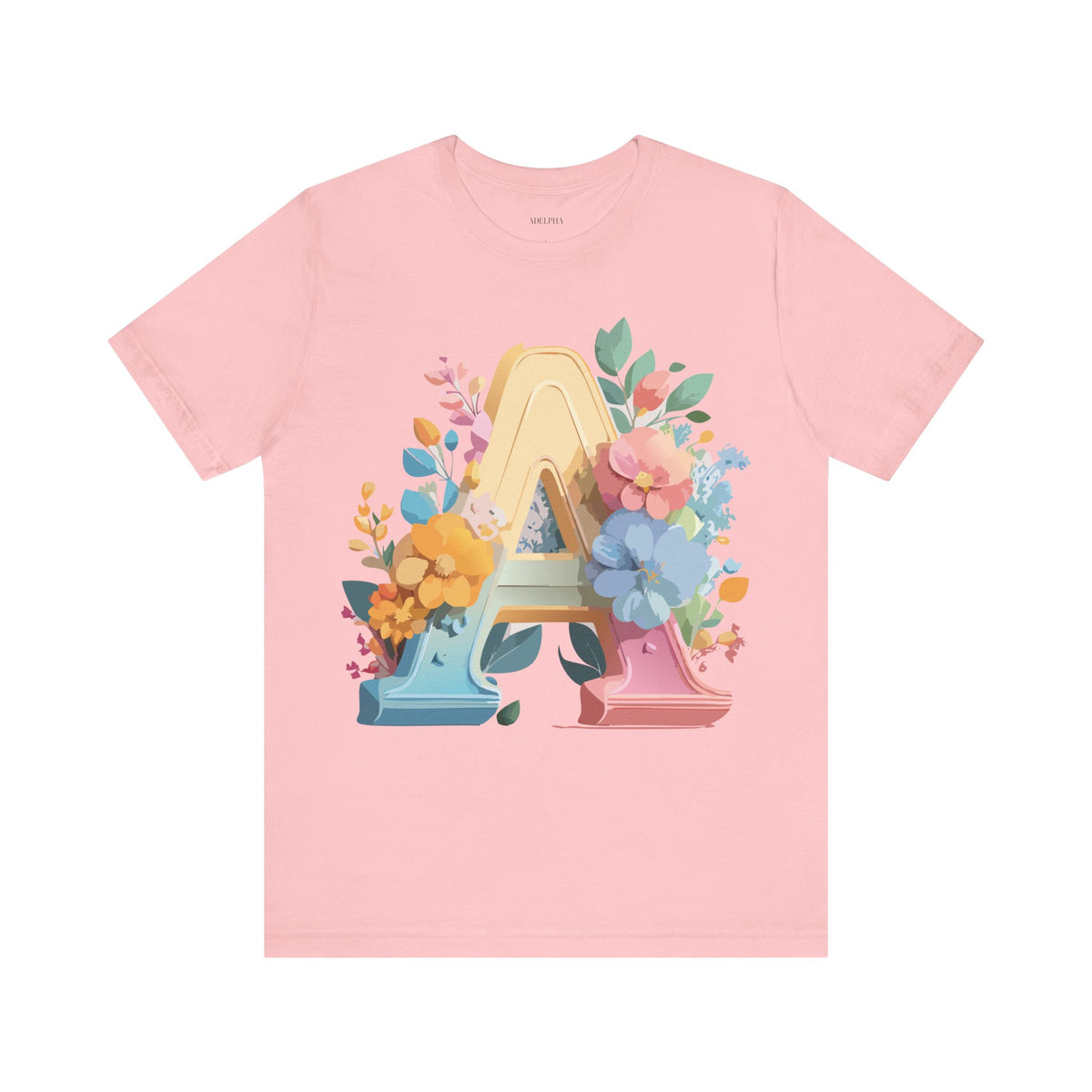 Letter A Graphic Unisex Cotton Bella+Canvas Tee with Art Letter Design
