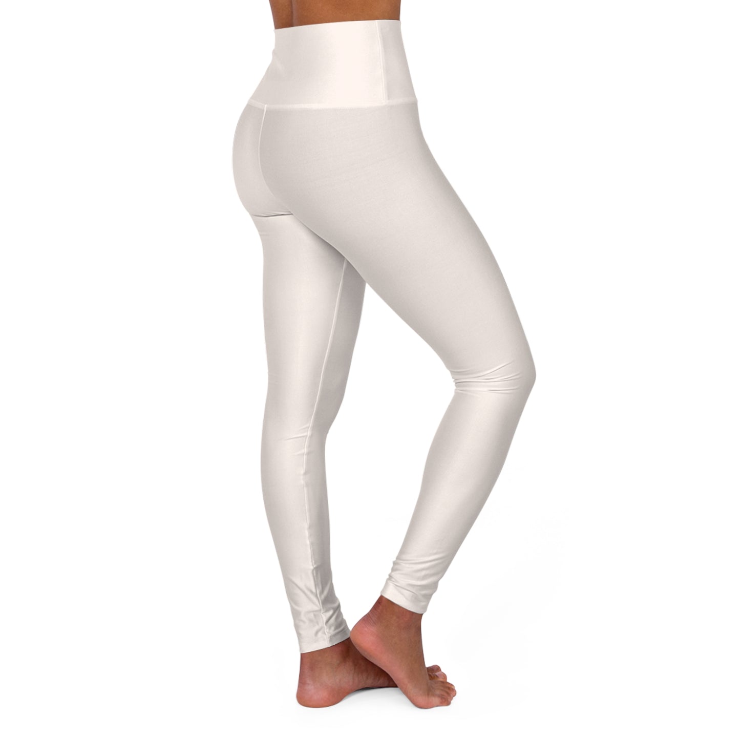 Seashell Cream Color High-Waist Yoga Leggings Women's Seamless Poly-Span Stretchy Pants XS-2XL
