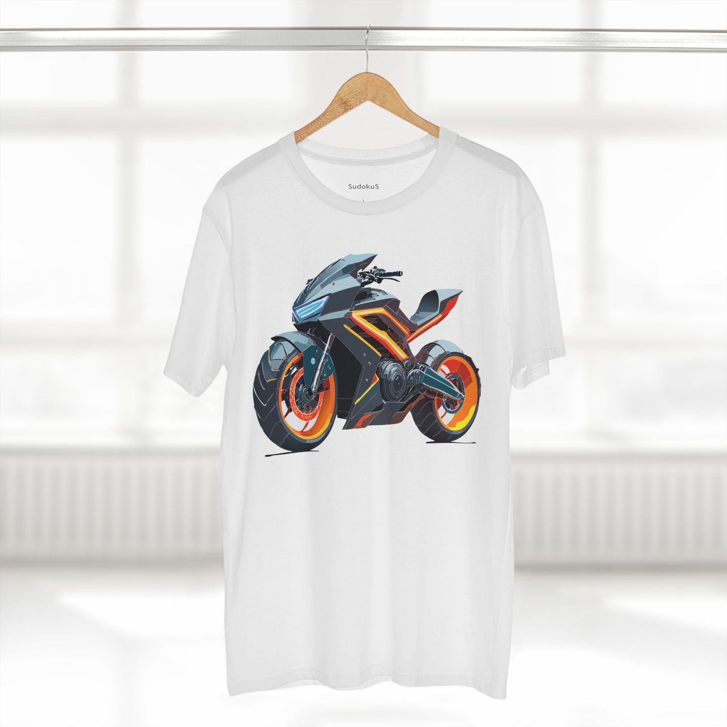 Moto Bike Graphic Unisex 100 Cotton Staple Tee 12