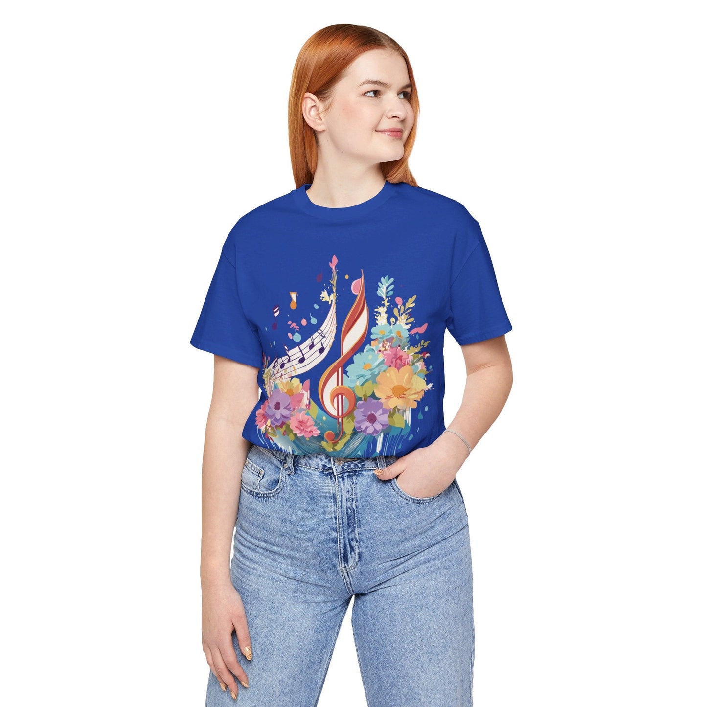 Music Graphic Unisex 100 Cotton Vintage Art with Musical Elements Tee 106