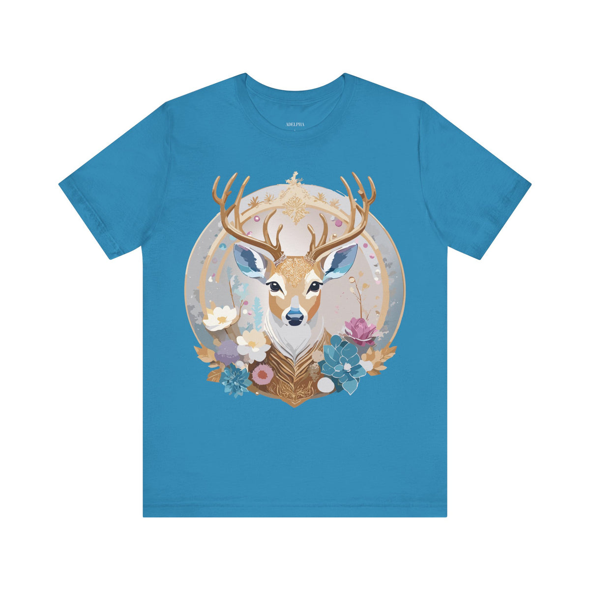 Medallion Graphic Unisex Cotton Bella+Canvas Tee with Art Design d78