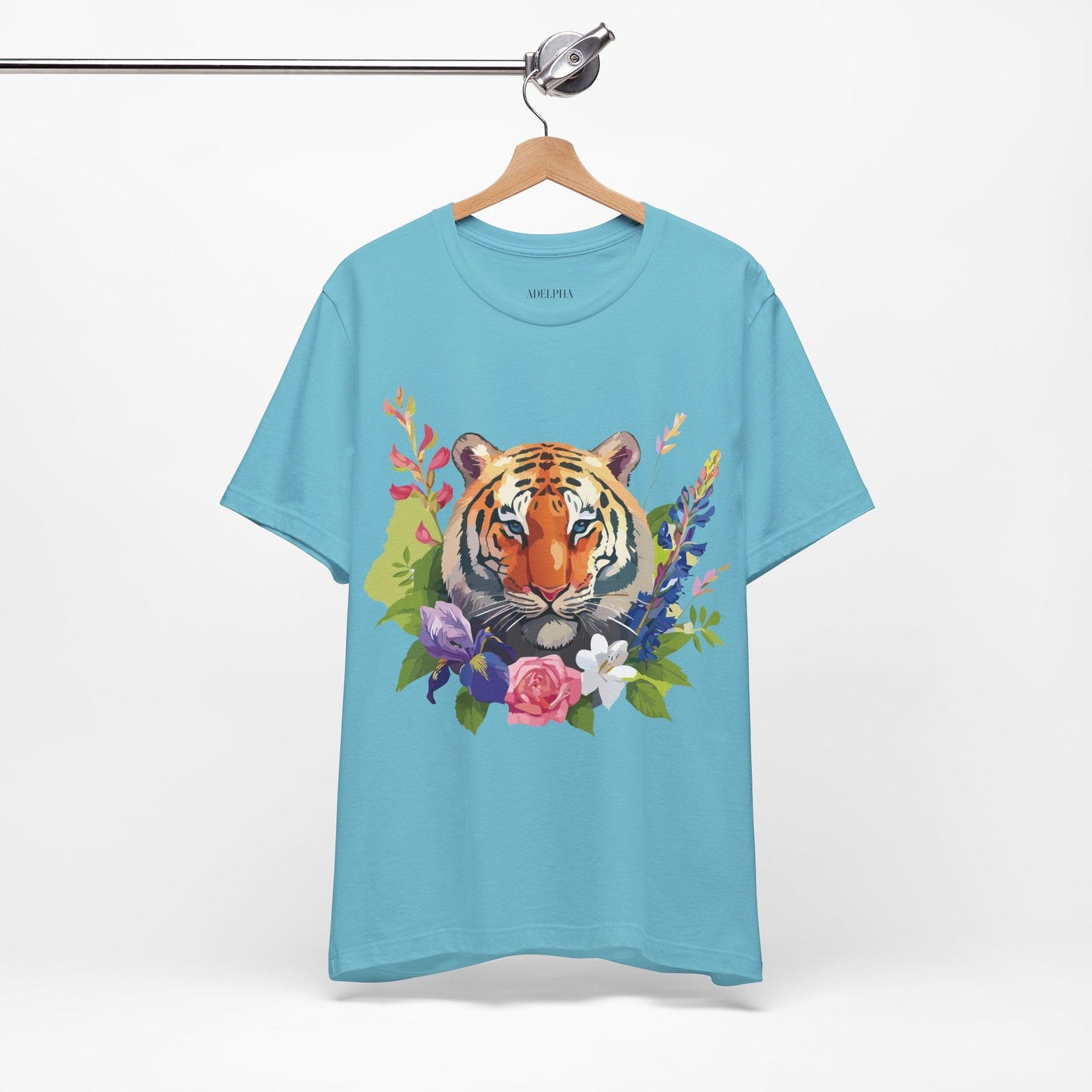 Tiger Graphic Unisex 100 Cotton Vintage Art with Animal Tee 7