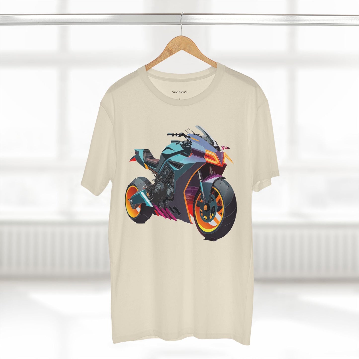 Moto Bike Graphic Unisex 100 Cotton Staple Tee 16