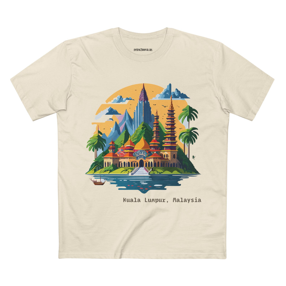 Kuala Lumpur Malaysia skyline illustration T-Shirt | Travel souvenir tee