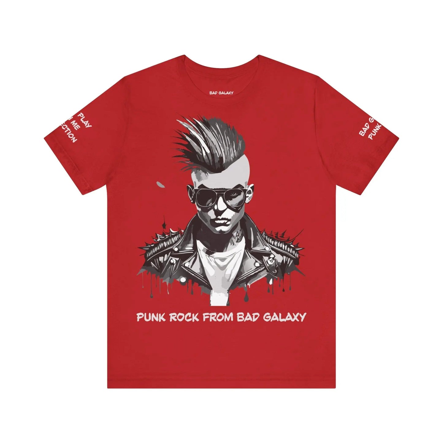 Punk Rock Tee Shirt From Bad Galaxy Made To Order 100 Percent Cotton USA Eco Friendly Inks