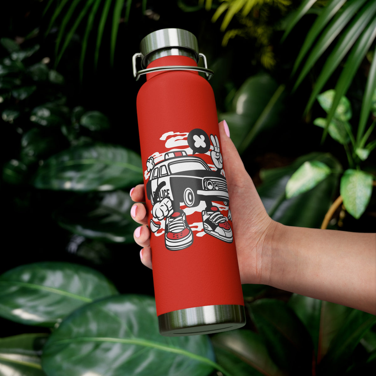 22oz Copper Insulated Water Bottle with Cartoon Design - CV31