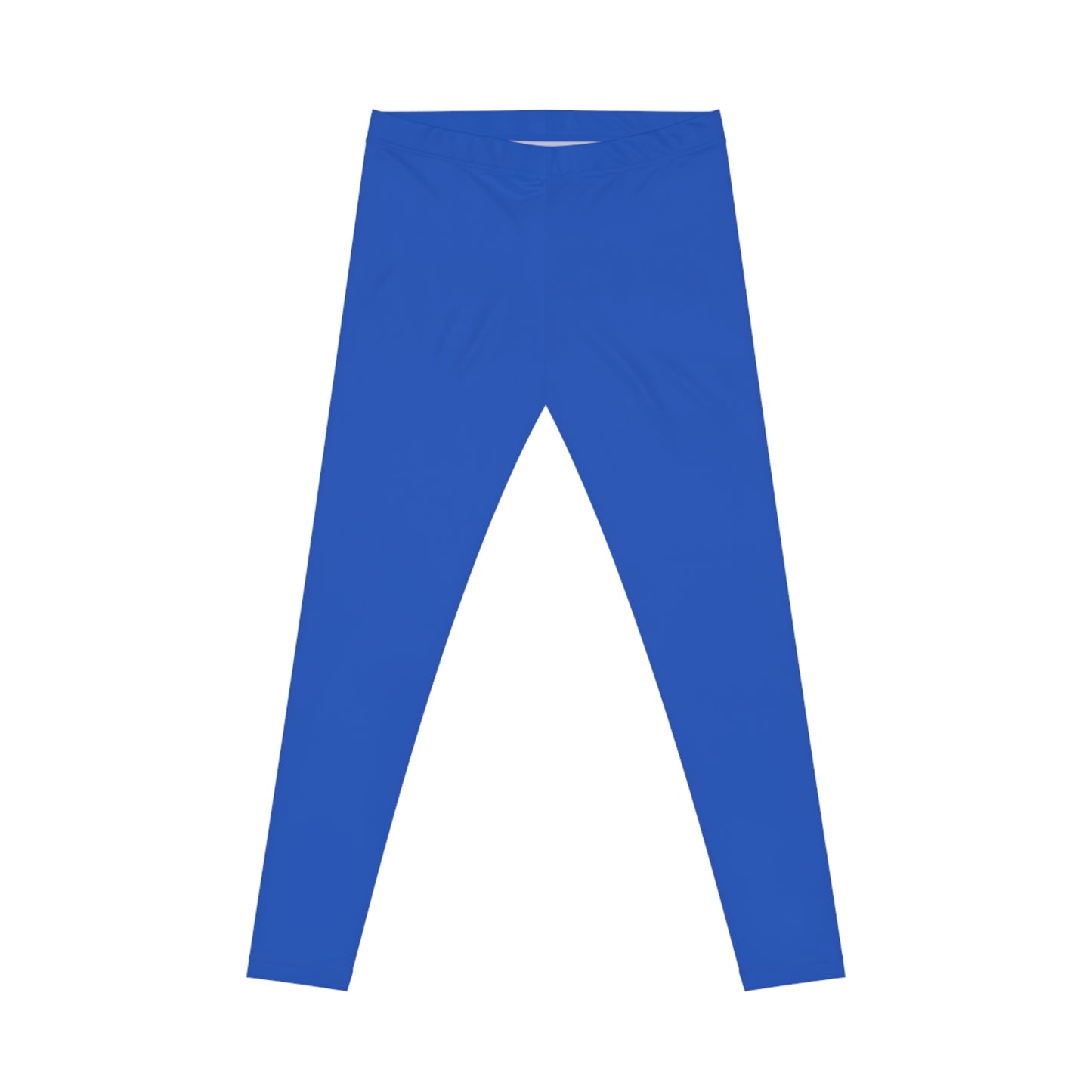 Sapphire Blue Color Women's Poly-Span Casual Leggings XS-2XL