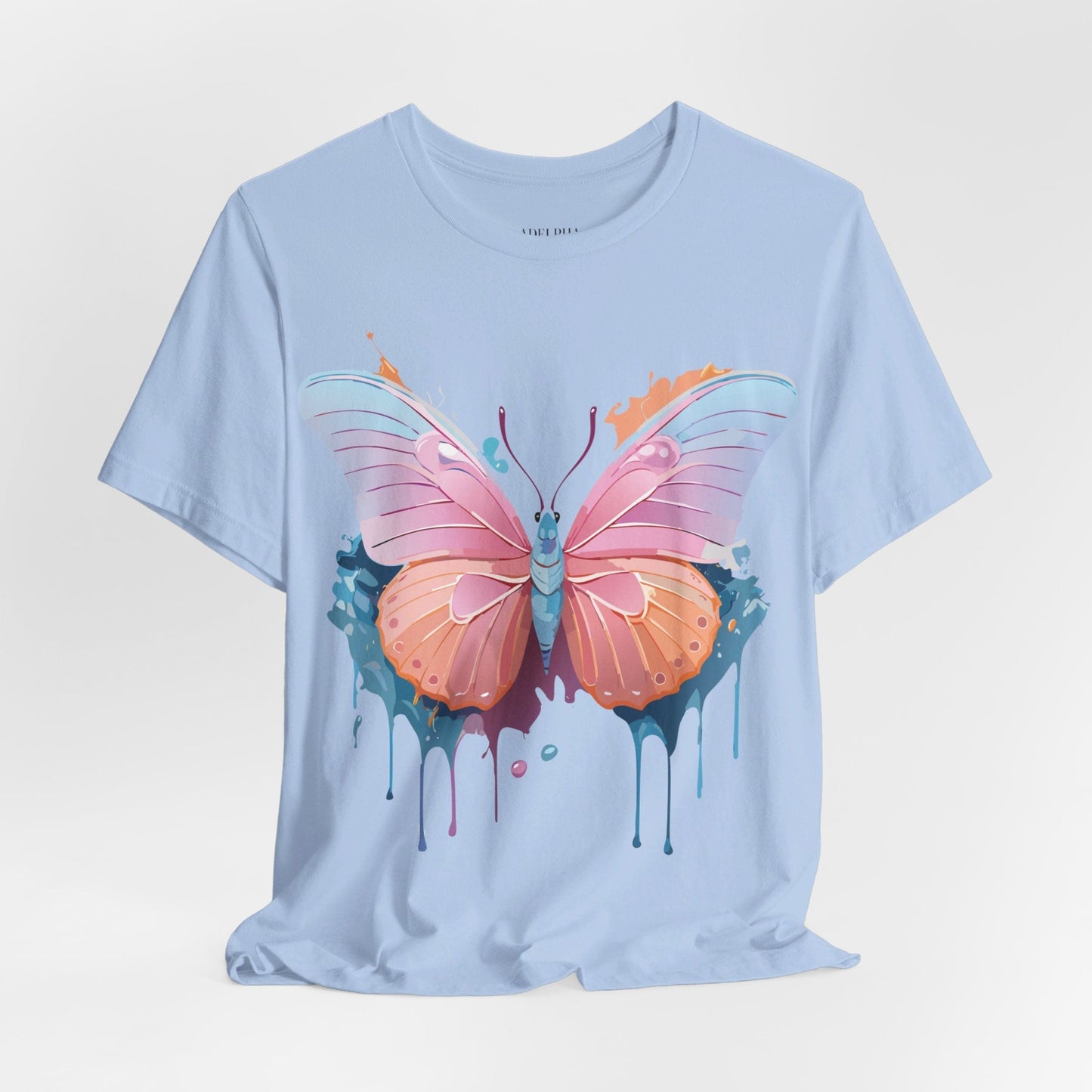 Butterfly Graphic Tee Unisex Short Sleeve Adelpha Vintage Art Shirt