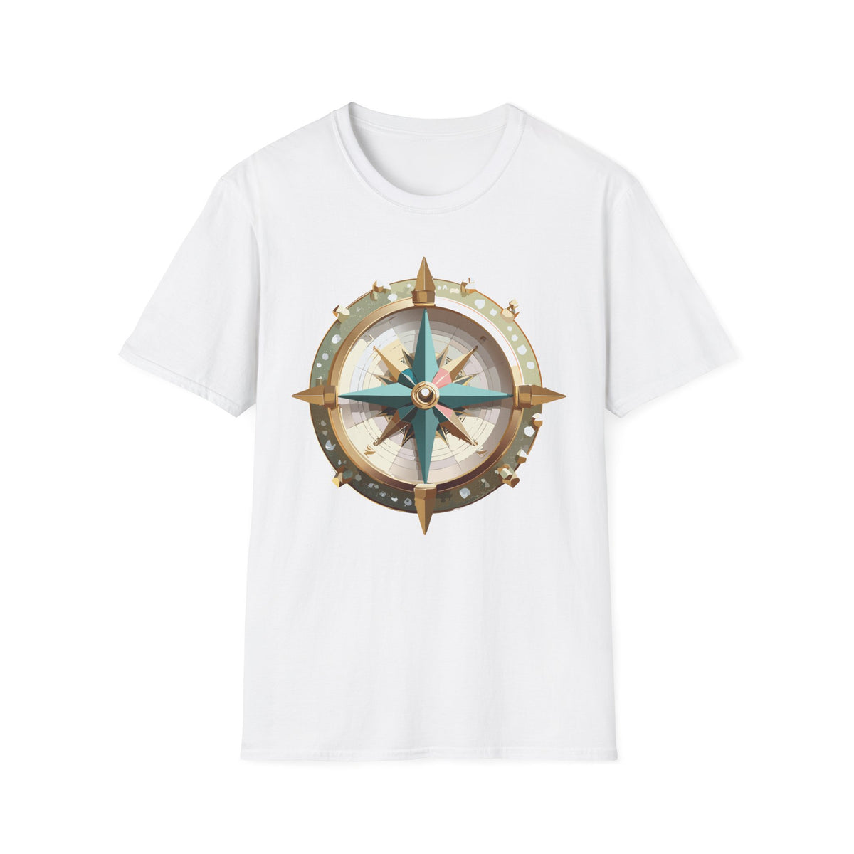 Nautical Compass Graphic T-Shirt | Vintage Navigation Compass Tee