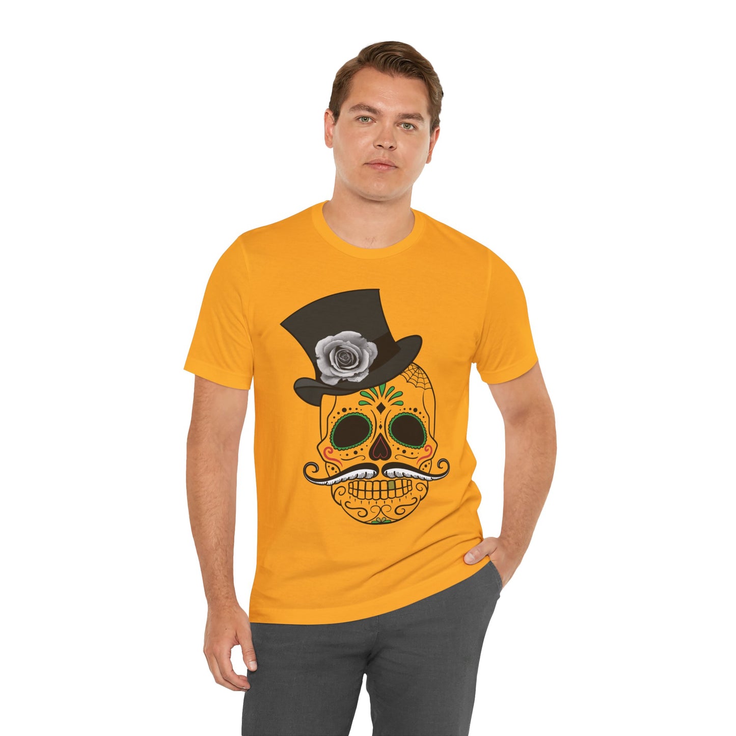 Unisex-T-Shirt aus Baumwolle mit Totenkopf