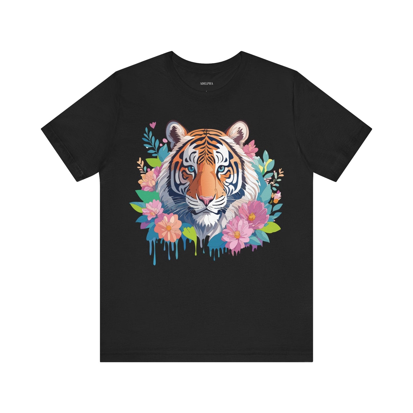 Tiger Graphic Tee Unisex Short Sleeve Shirt By Adelpha Art Design Vintage Inspired