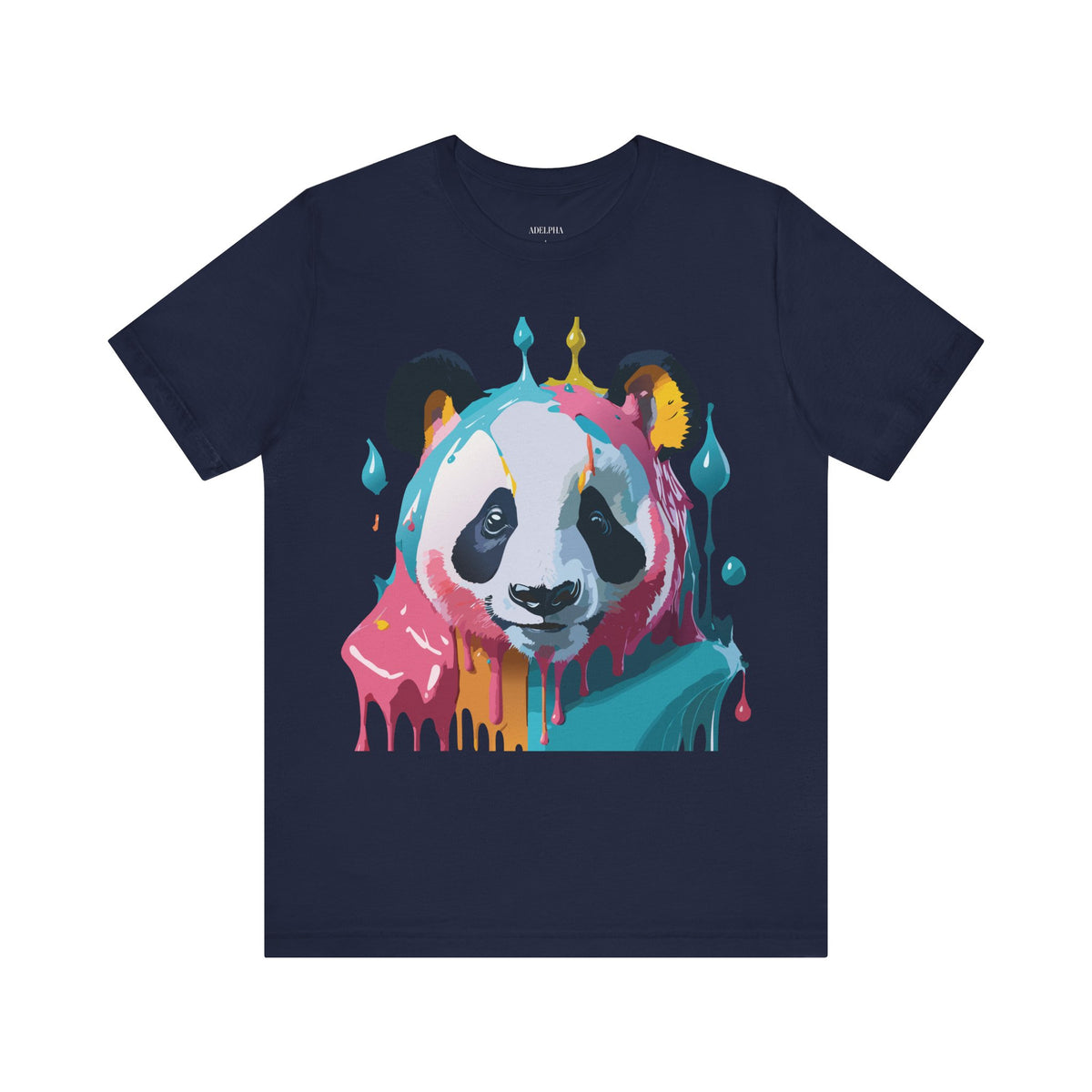 Panda Graphic Unisex Cotton Bella+Canvas Tee with Art Animal Design e52