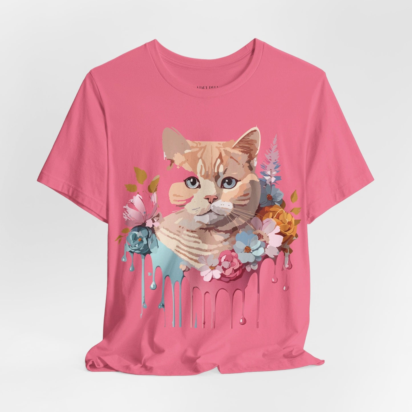 Cat Shirt Graphic Tee Unisex Vintage Inspired Adelpha Art Design