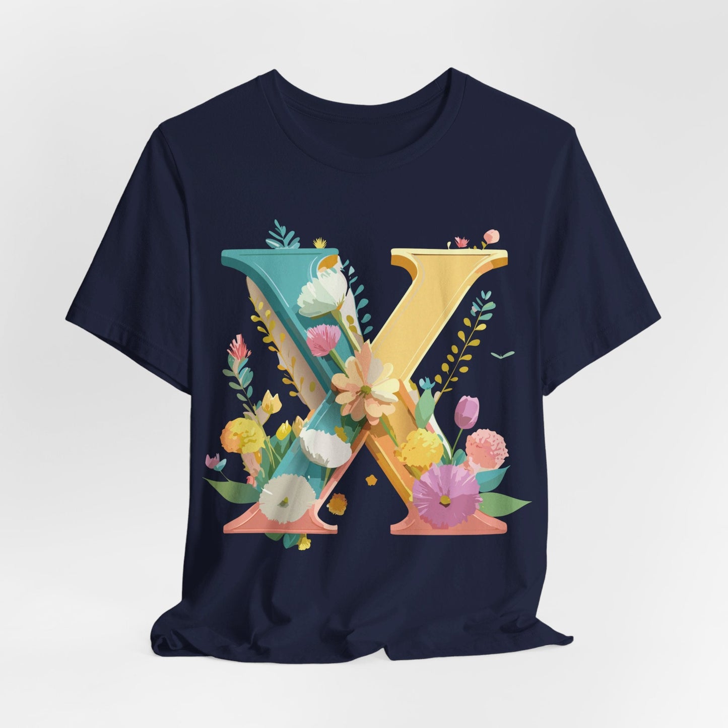 Letter X Shirt Unisex Graphic Tee Adelpha Vintage Inspired Artwork Short Sleeve Edition