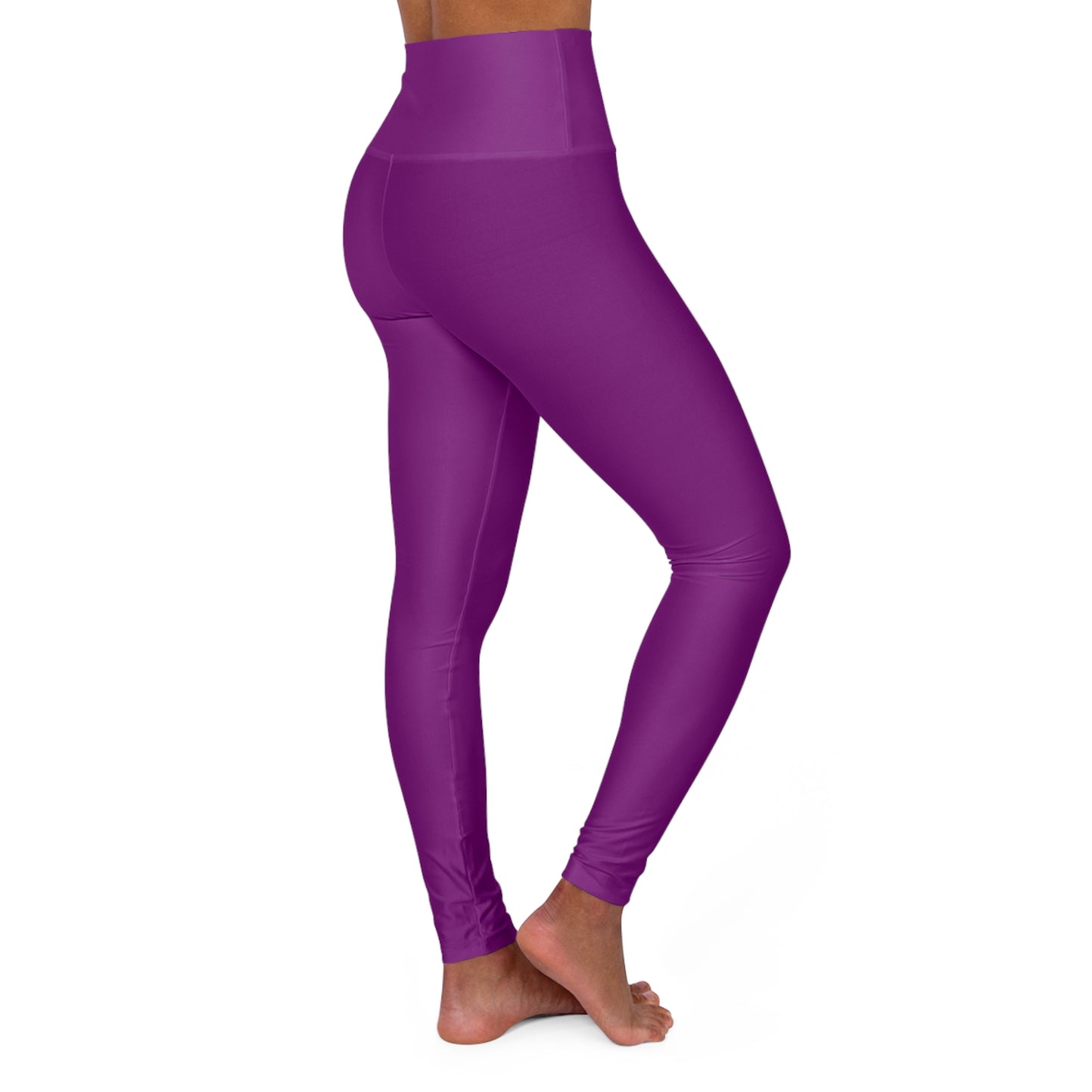 Purple Color High-Waist Yoga Leggings Women's Seamless Poly-Span Stretchy Pants XS-2XL