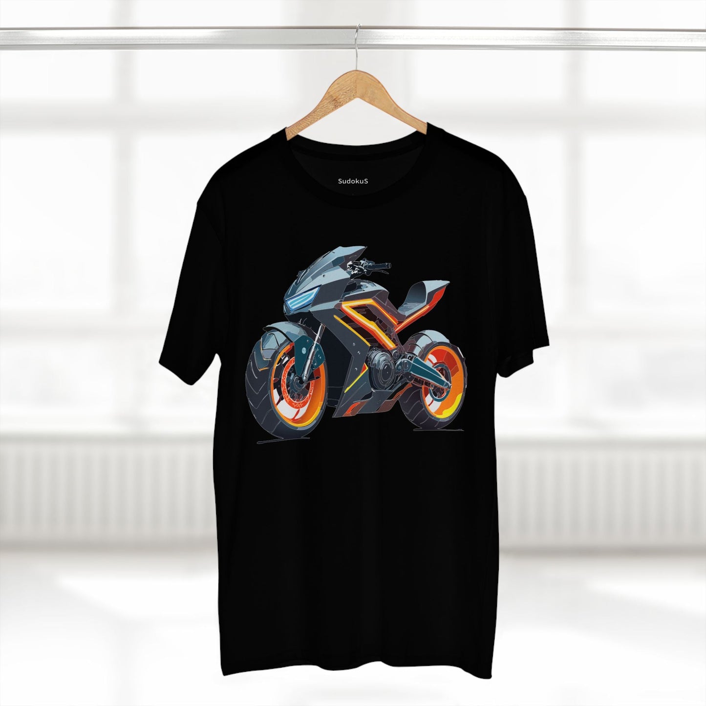 Moto Bike Graphic Unisex 100 Cotton Staple Tee 12