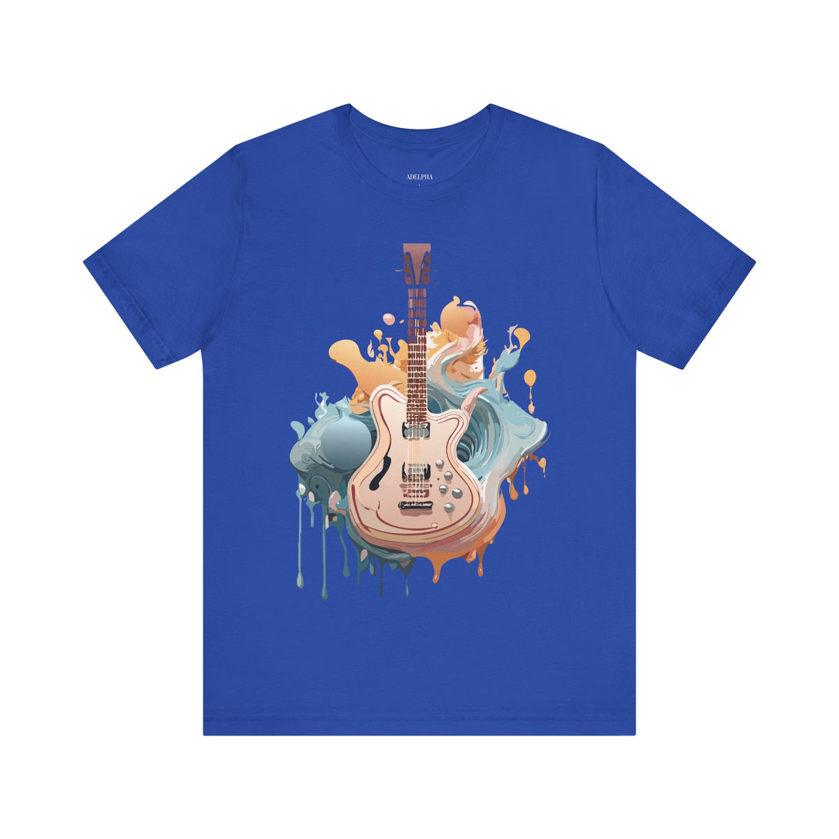 Music Graphic Unisex Cotton Bella+Canvas Tee with Art Design n172