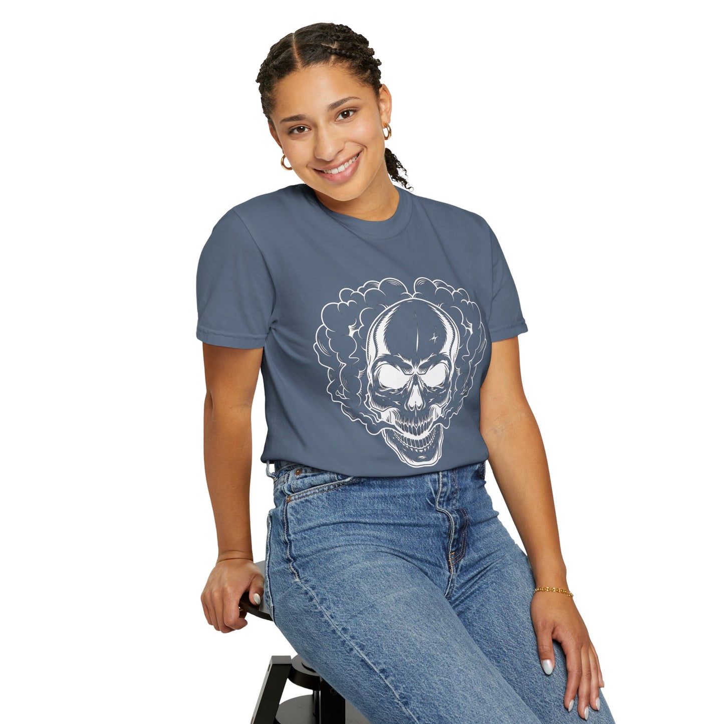 Unisex Cotton Tee Shirt with Skull