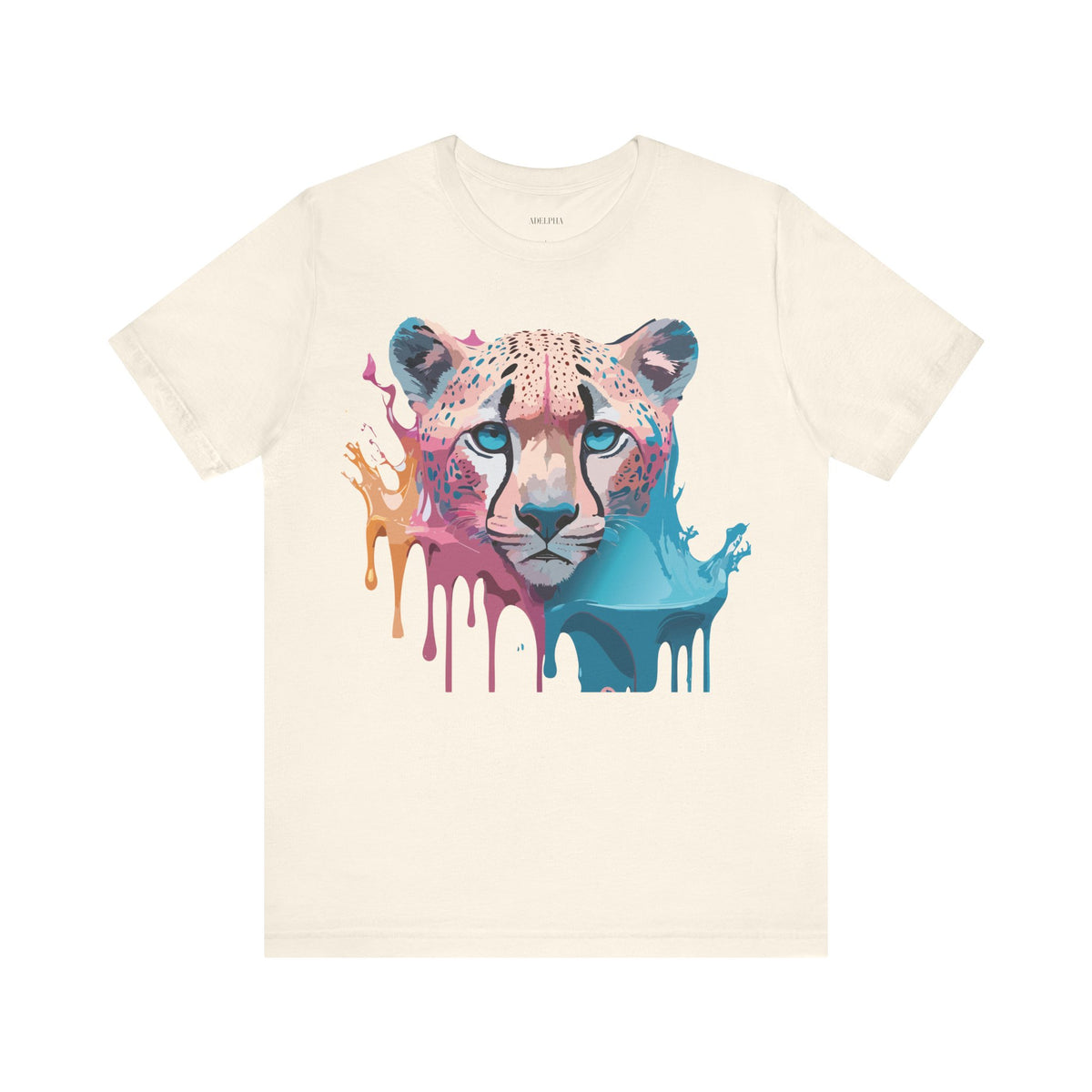Cheetah Graphic Unisex Cotton Bella+Canvas Tee with Art Animal Design e303