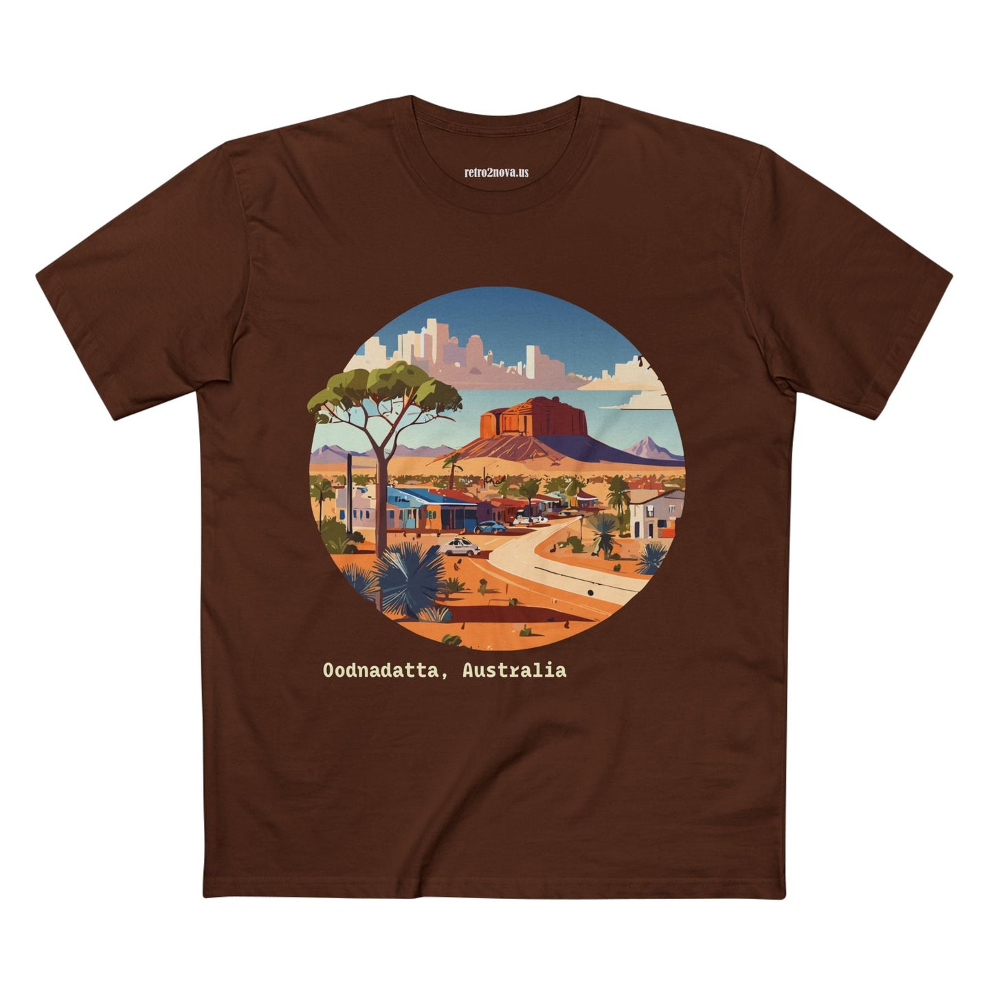 Travel Shirt Australia Original Art Design Unisex Premium Cotton Staple Tee By Retro2Nova