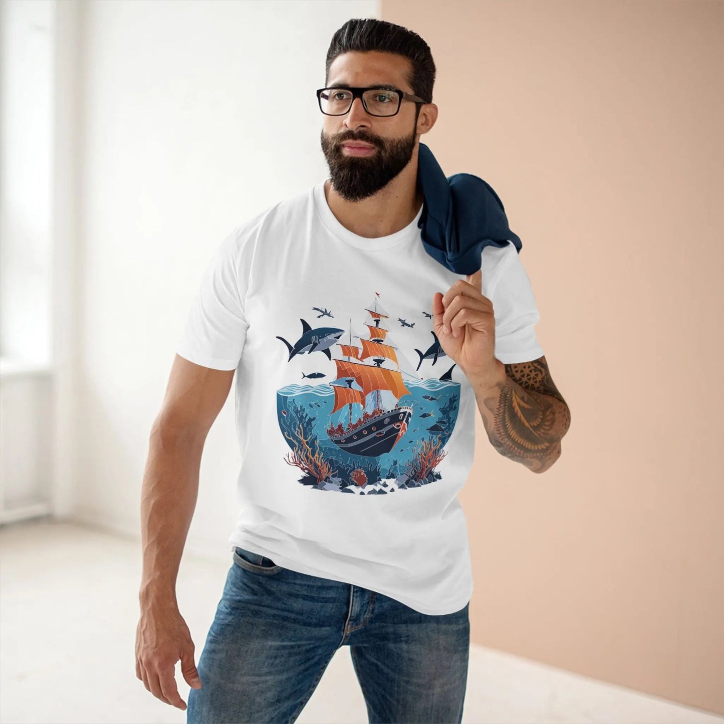 Ocean Coast Graphic Unisex 100 Cotton Staple Tee 22