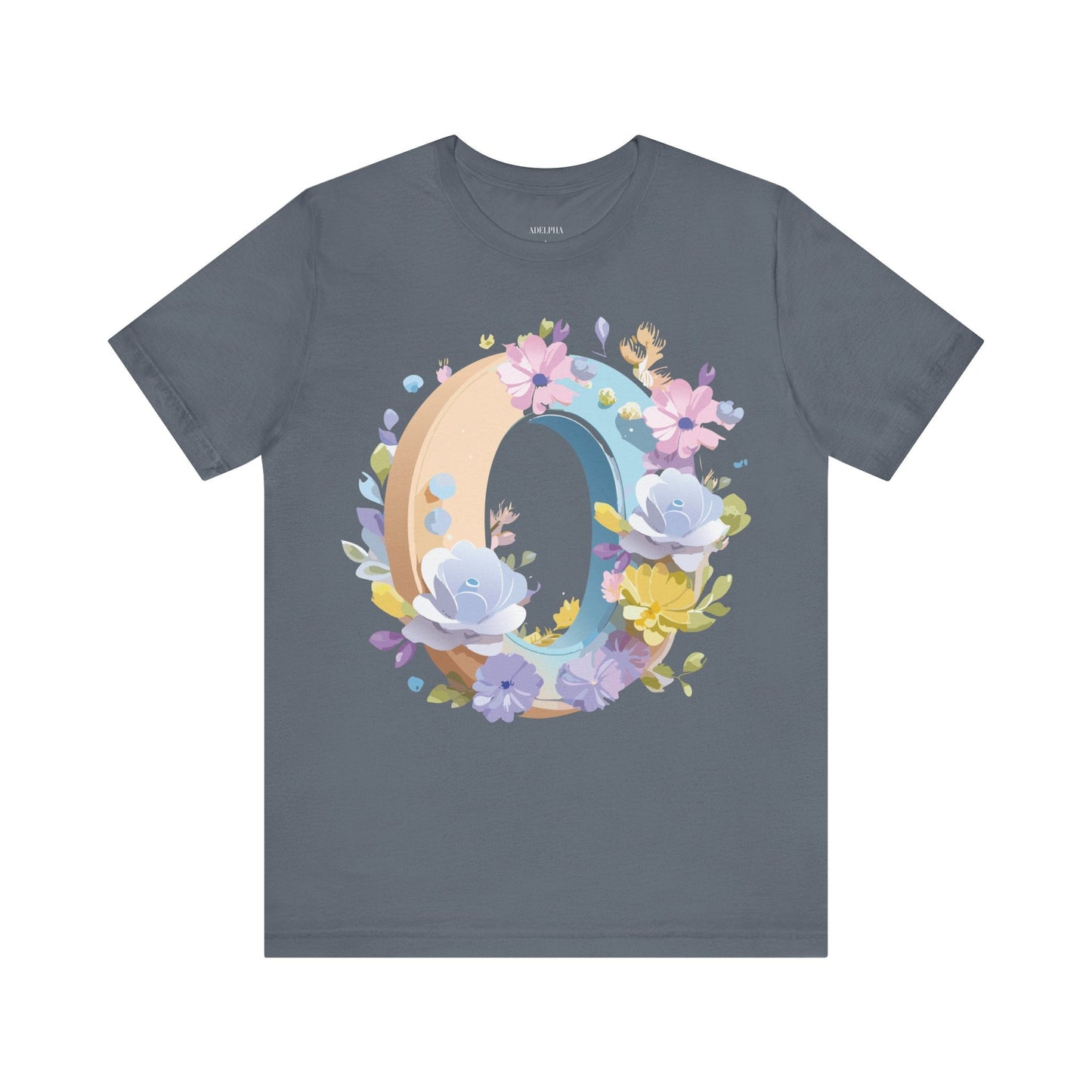 Letter O Shirt Unisex Graphic Tee With Vintage Inspired Art By Adelpha Premium Jersey Short Sleeve