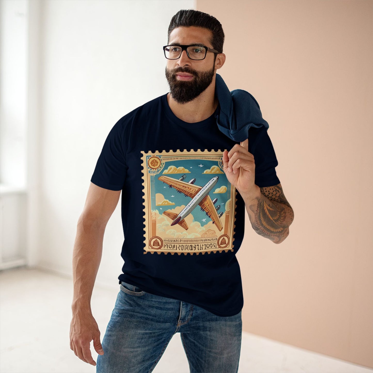 Stamp Shirt Postage Stamp Tee Unisex Premium Cotton Art Design PS18 Retro2Nova Collection