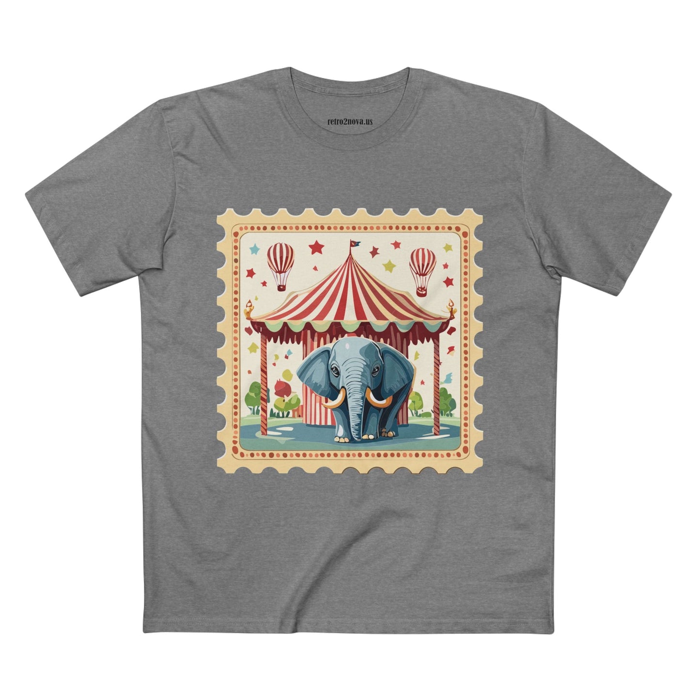 Retro2Nova Stamp Shirt Postage Stamp Art Design Unisex Premium Cotton Tee From Our Art Collection
