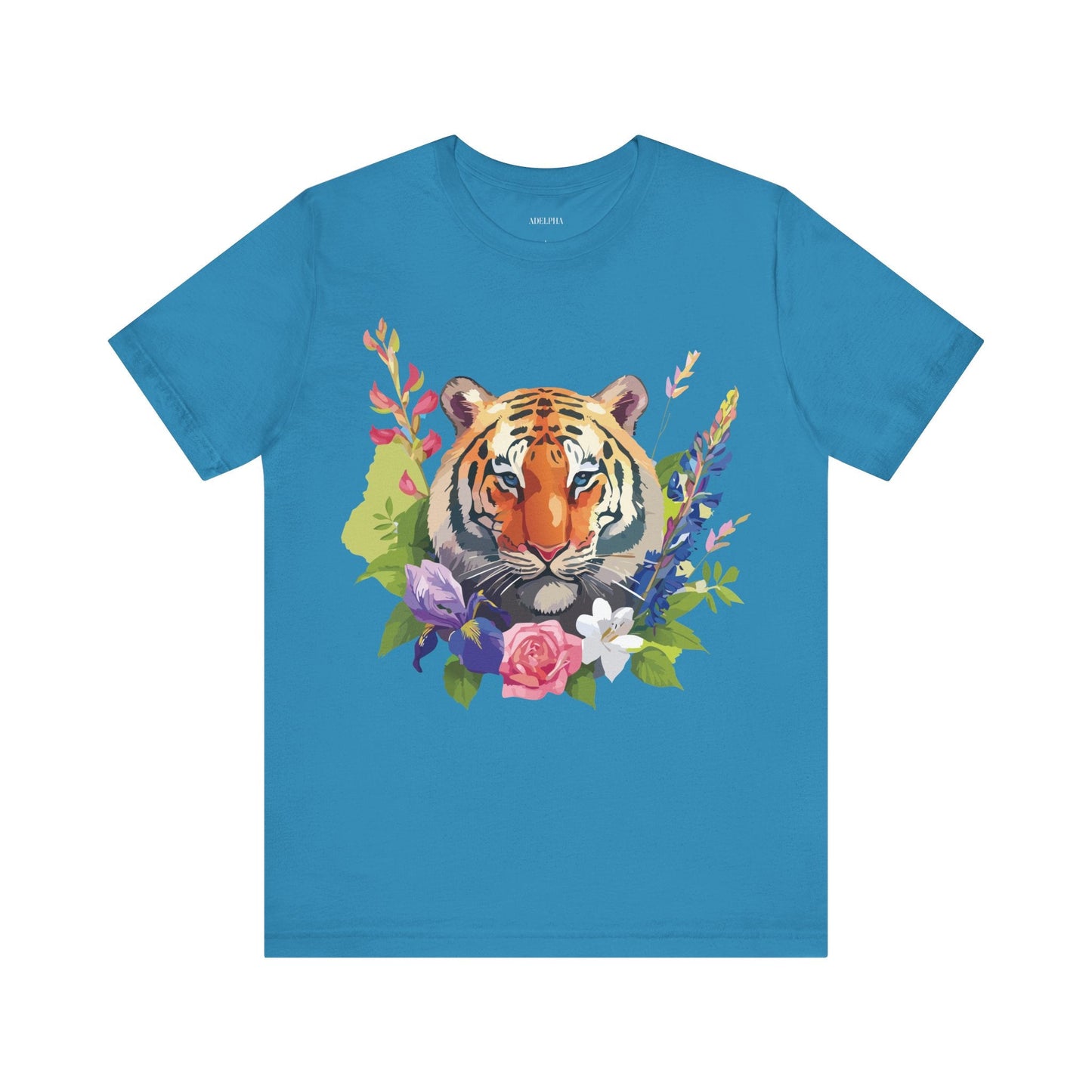 Tiger Graphic Unisex 100 Cotton Vintage Art with Animal Tee 7