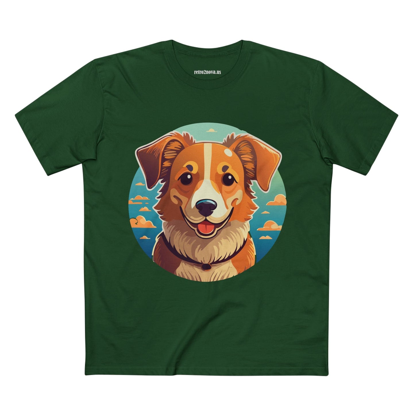 Unisex Animals Dog Shirt With Original Art Design Premium Cotton Tee By Retro2Nova Art Collection Soft Breathable Comfort