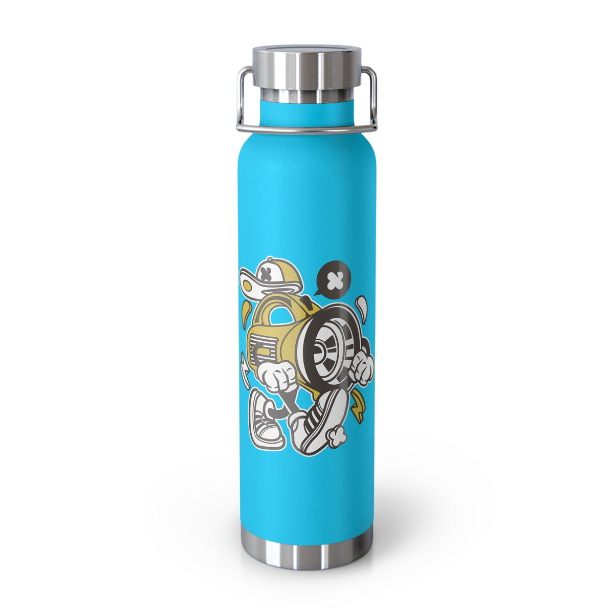 22oz Copper Insulated Water Bottle with Cartoon Design - CV24