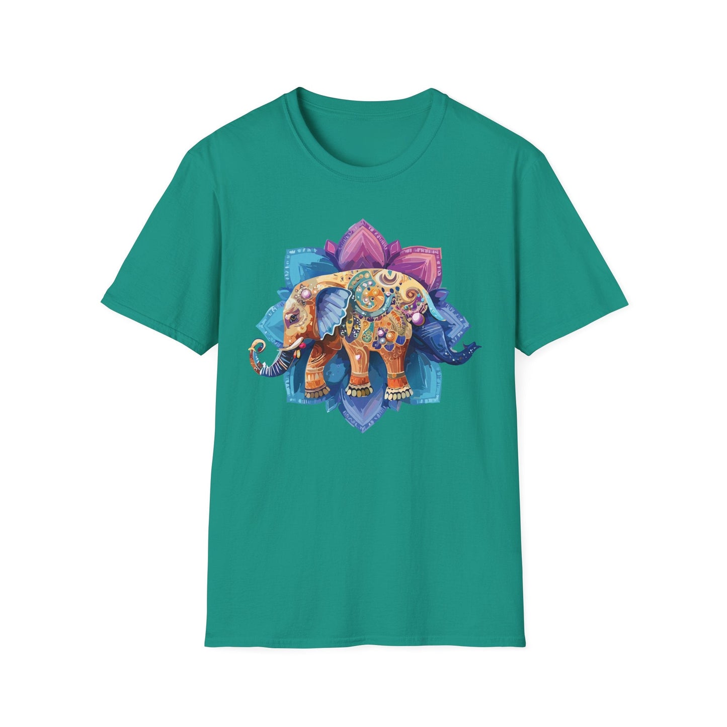 Unisex Elephant T Shirt Softstyle Gildan 64000 Cotton Tee For Animal Lovers And Collectors