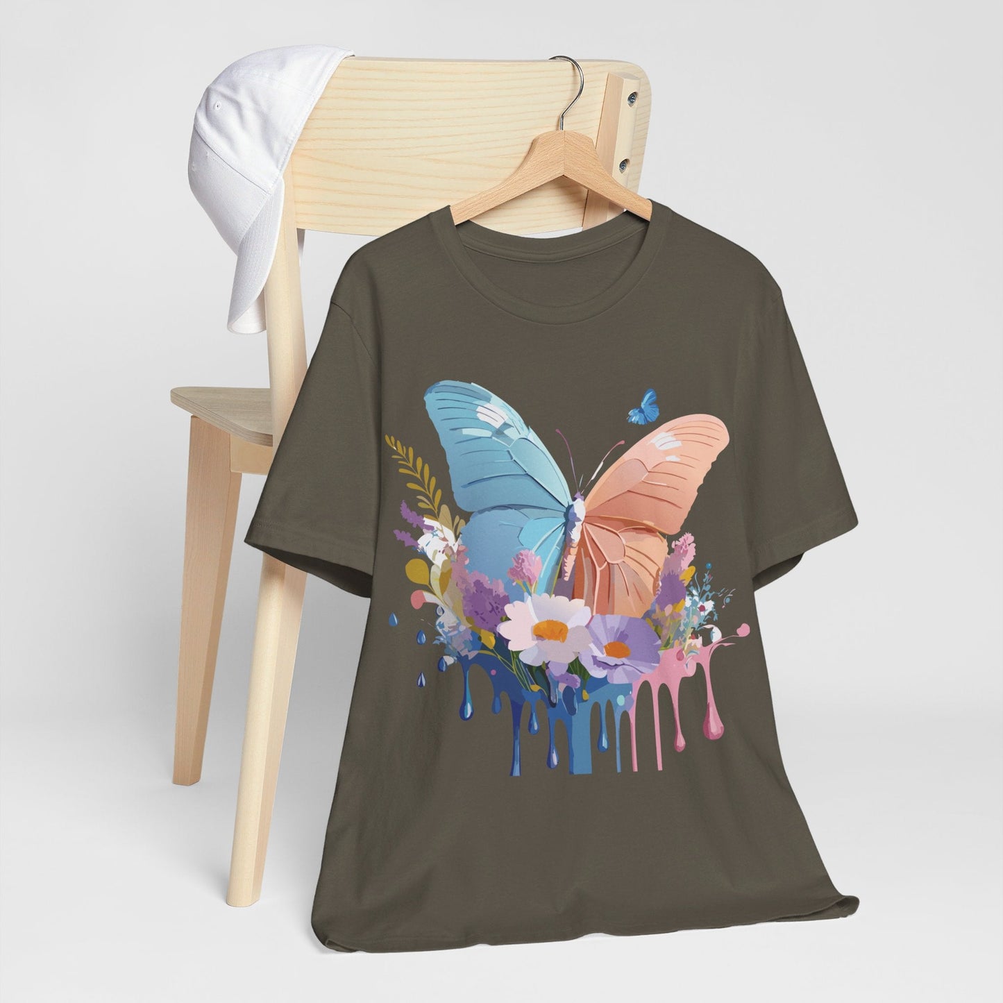 Butterfly Graphic Tee Adelpha Unisex Short Sleeve Art Design