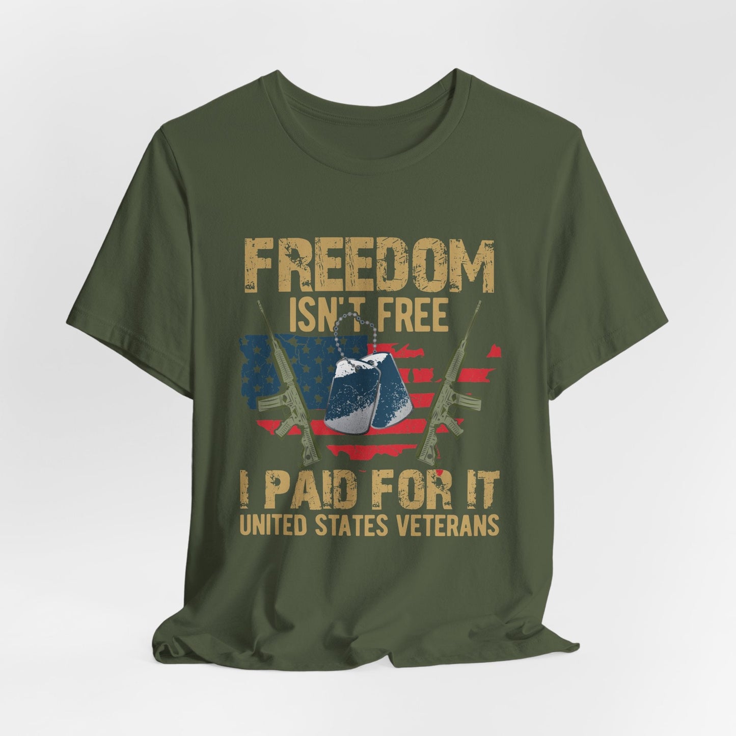 Army Veteran Patriotic Graphic Design Unisex Cotton T-Shirt v19