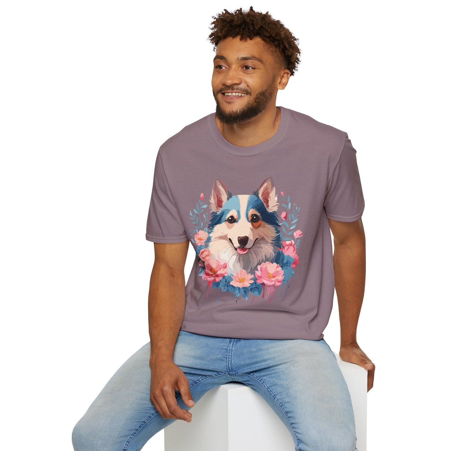 Dog Shirt Unisex Animal Tee Softstyle Cotton Lightweight Breathable