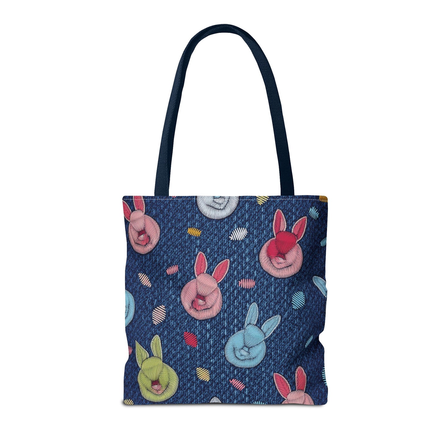 Denim Fabric Imitation Print Unisex Canvas Bag Poly Spun 3 Sizes Tote Bag 192-4