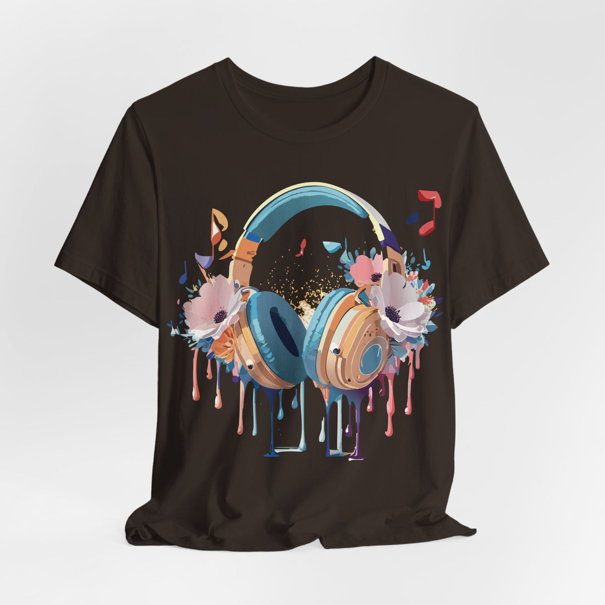 Music Graphic Unisex Cotton Bella+Canvas Tee with Art Design m93