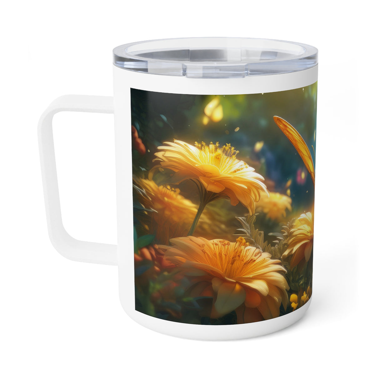 31 Art Design Insulated Coffee Mug Clear Lid 10oz Insulated Coffee Mug 10oz