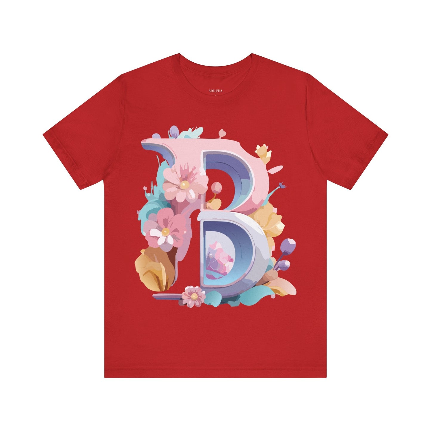 Letter B Shirt Graphic Tee Unisex Vintage Inspired Artwork Adelpha Art Design Short Sleeve