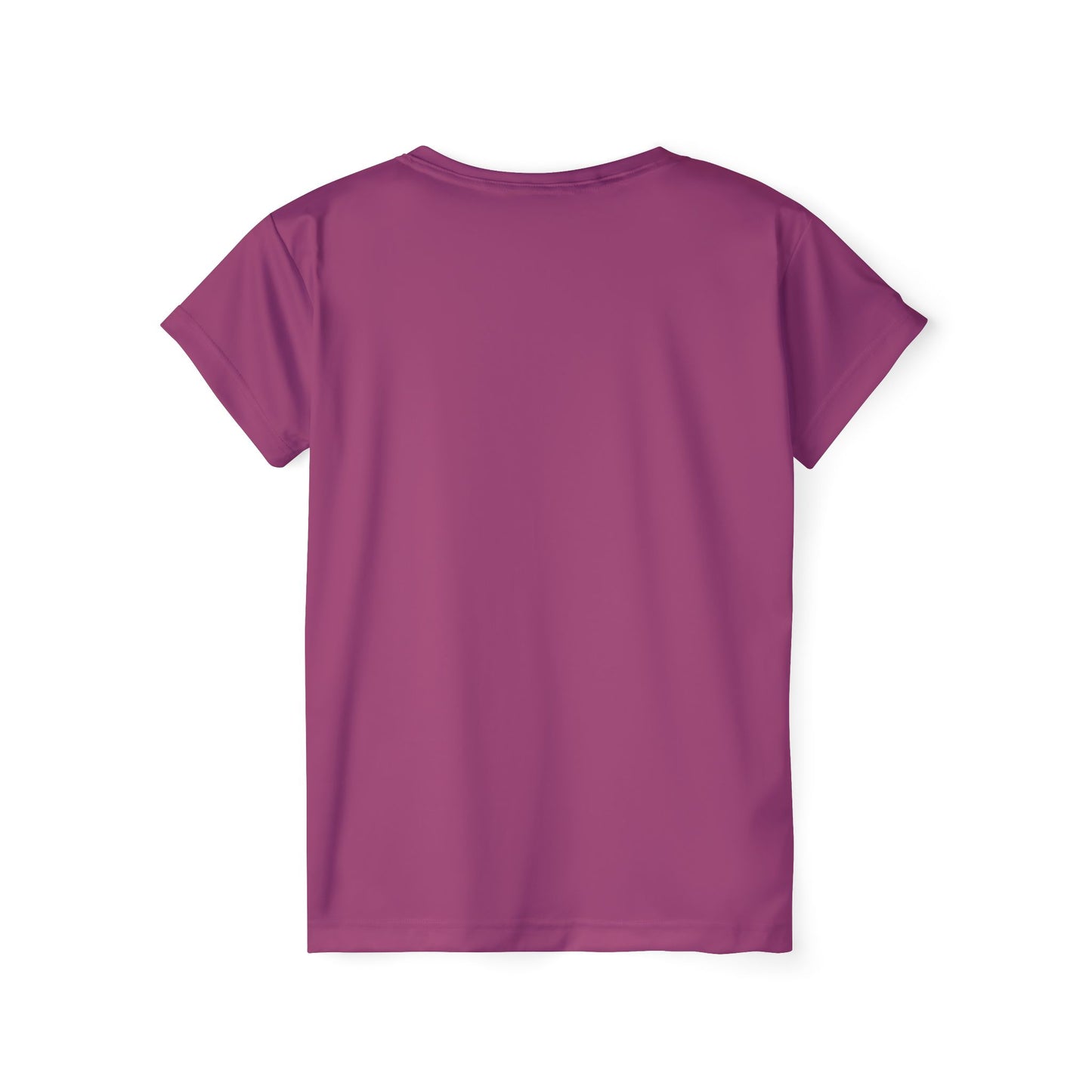 Berry Blush Women's Sports Jersey Short Sleeves 100% Poly Solid Berry Pink Color Print Athletic Tee