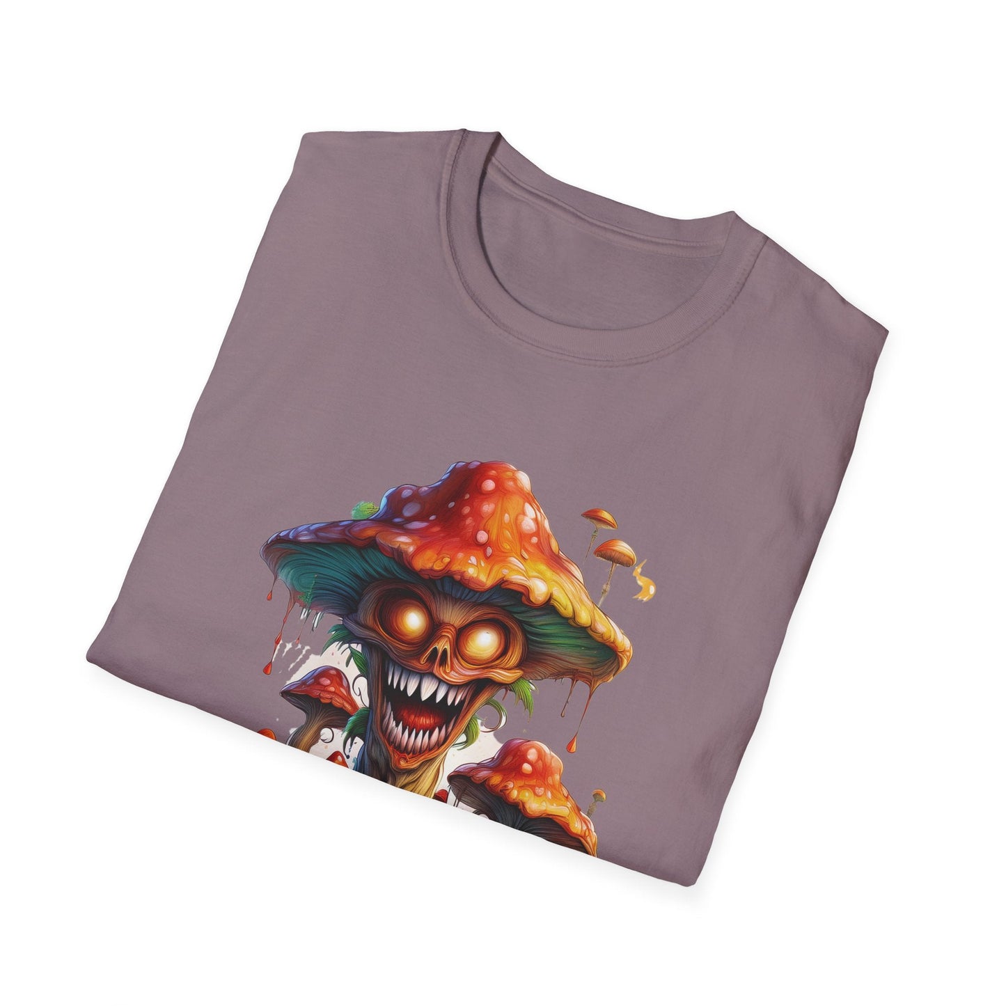 Funny Mashroom Graphic Unisex Softstyle Cotton With Cartoon Illustration Design 4
