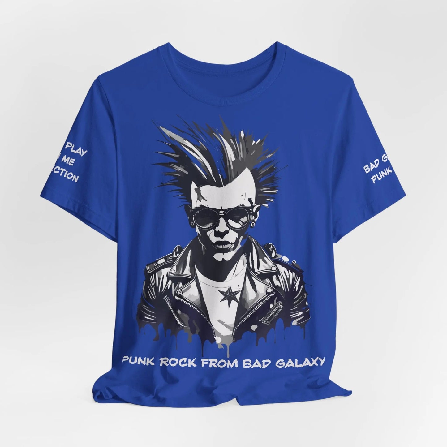 Bad Galaxy Punk Rock Tee Shirt Lightweight Fabric Made To Order 100 Percent Cotton Eco Friendly Inks