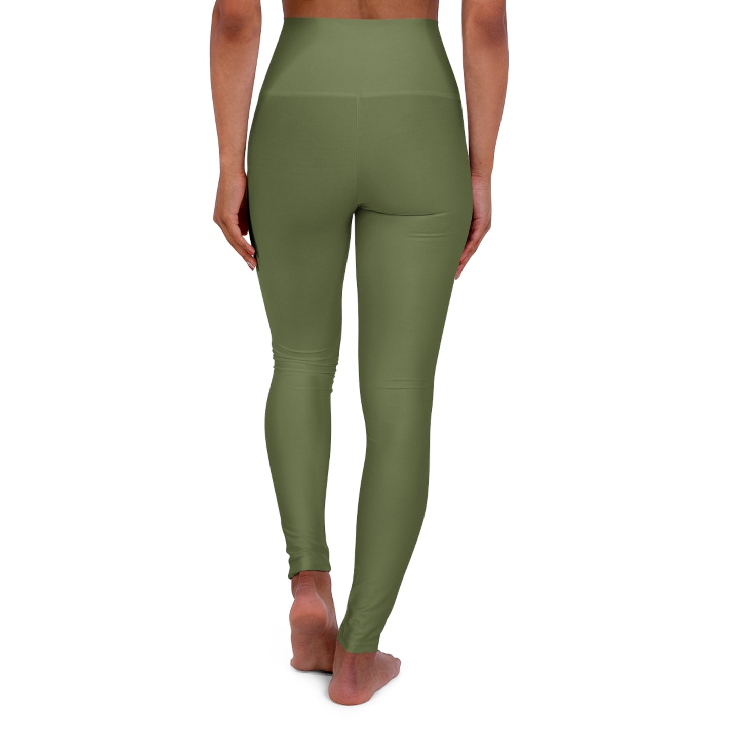 Moss Color High-Waist Yoga Leggings Women's Seamless Poly-Span Stretchy Pants XS-2XL