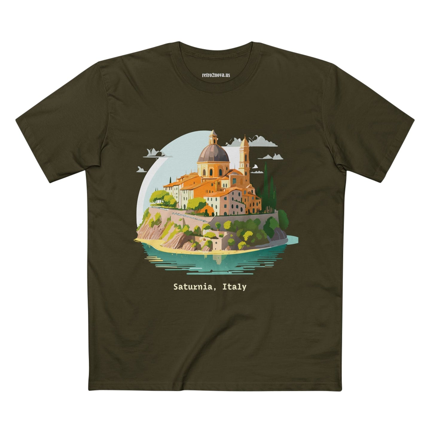 Italy Travel Shirt Unisex Cotton Tee With Original Art Design Retro2Nova Edition